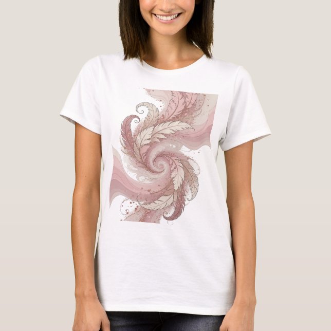 Camiseta Penas de prata clássicas MOTIVO ARTÍSTICO FUMAÇA (Frente)