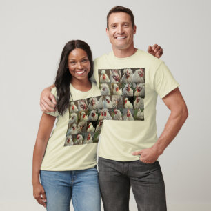 Camiseta "Penas em foco: Retrato de frango branco"