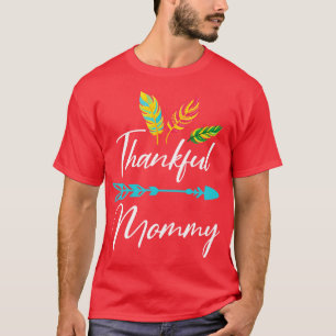 Camiseta Penas Sentem Feliz Dia de Ação de Graças Mãe