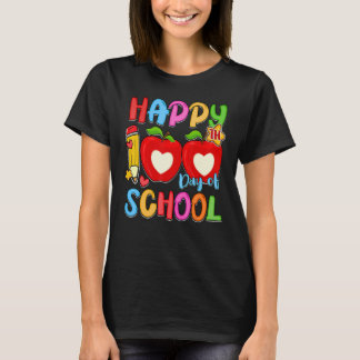 Camiseta Pencil Apples Happy 100th Day Of School Student Te