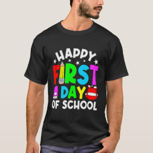 Camiseta Pencil Feliz Primeiro Dia De Apreciação Escolar De