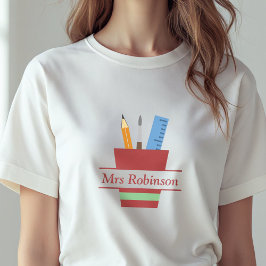 Camiseta Pencil Holder Monogramas Professor Obrigado Presen
