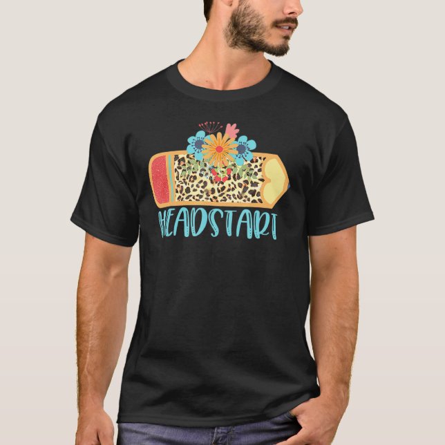 Camiseta Pêncil Leopard Cheetah Impressão Teach Love (Frente)