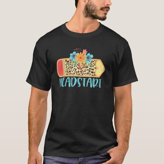 Camiseta Pêncil Leopard Cheetah Impressão Teach Love (Frente)