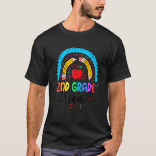 Camiseta Pencil Rainbow Teacher Team segundo Grade Back To
