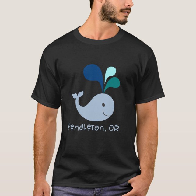 Camiseta Pendleton Oregon Cute Whale Lover Cartoon (Frente)