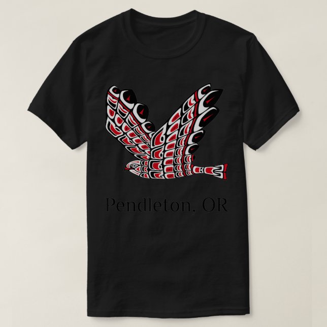 Camiseta Pendleton Oregon Red Tail Hawk Native American Ind (Frente do Design)