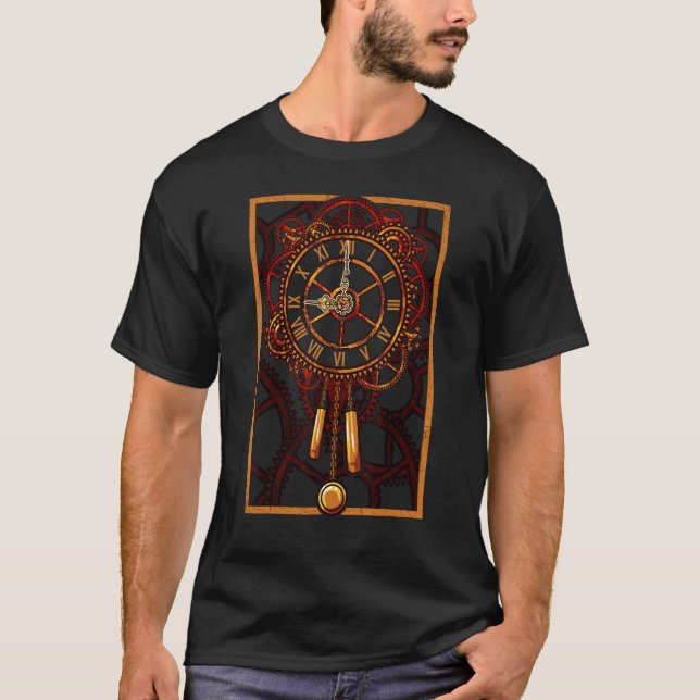 Camiseta Pendullum Wall Clock Mecânico Steampunk Me Enche (Frente)
