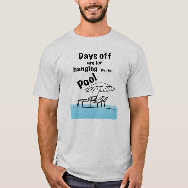 Camiseta Pendurado à beira da piscina (Frente)