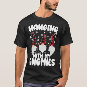 Camiseta Pendurado Com Meus Gnomos Natal Jardim Anão Buf