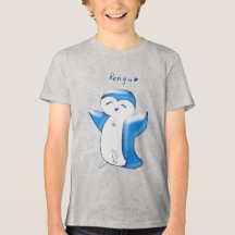 Camiseta Pengu Penguino Feliz(LtBlue) Infantil