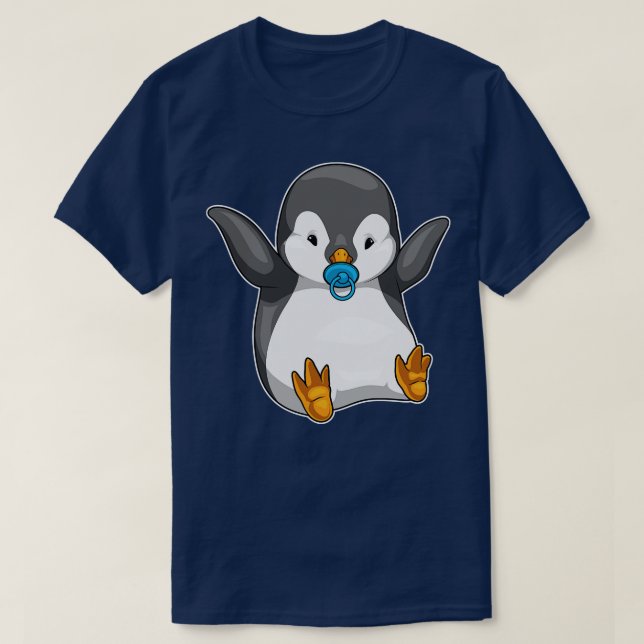 Camiseta Penguin Baby Pacifier (Frente do Design)