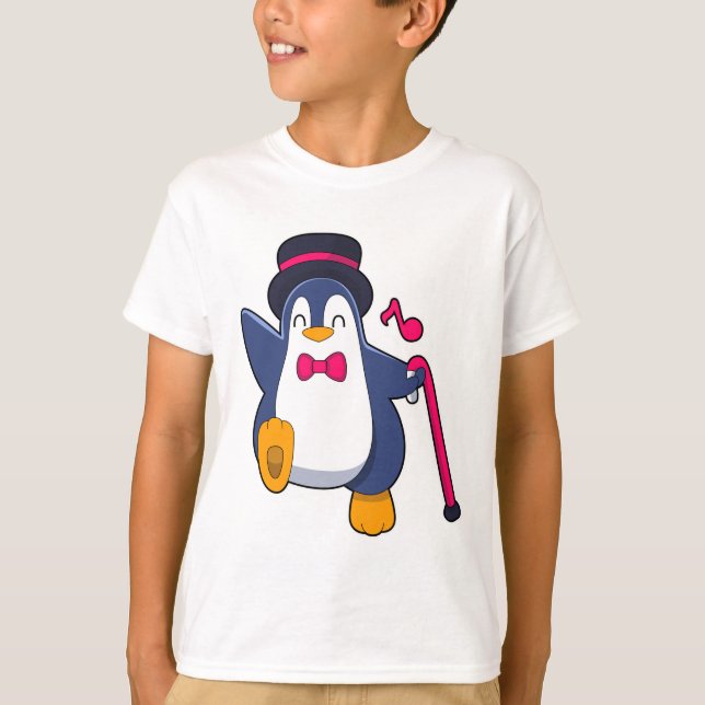 Camiseta Penguin como Groom com Tie (Frente)