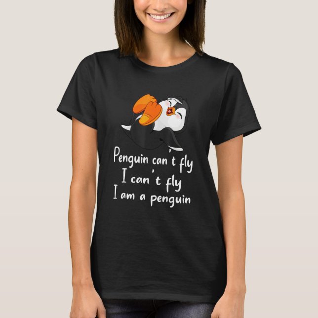 Camiseta Penguin  Cool I can t fly animal love  tee (Frente)