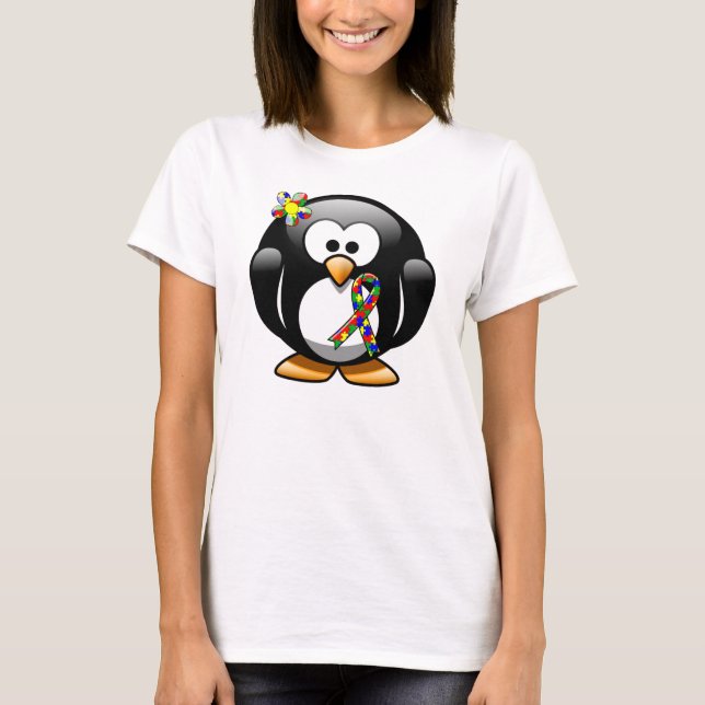Camiseta Penguin de fita quebra-cabeça (Frente)