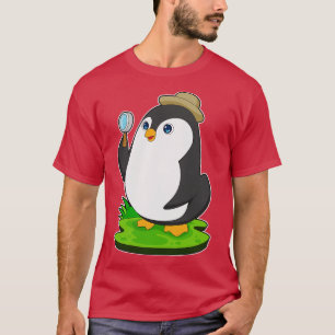 Camiseta Penguin Detetive Magnifying glass