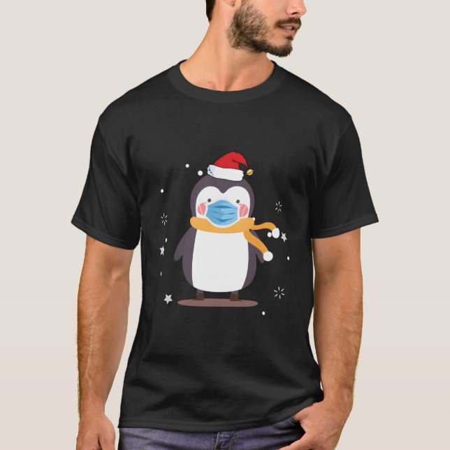 Camiseta Penguin Face Papais noeis (Frente)