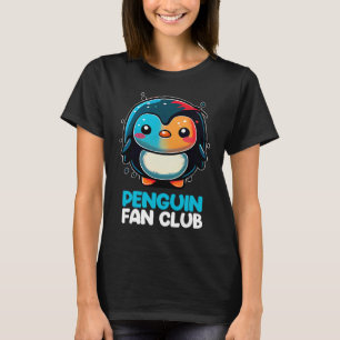 Camiseta Penguin Fan Club Cute Penguin Zoo Crianças Meninas