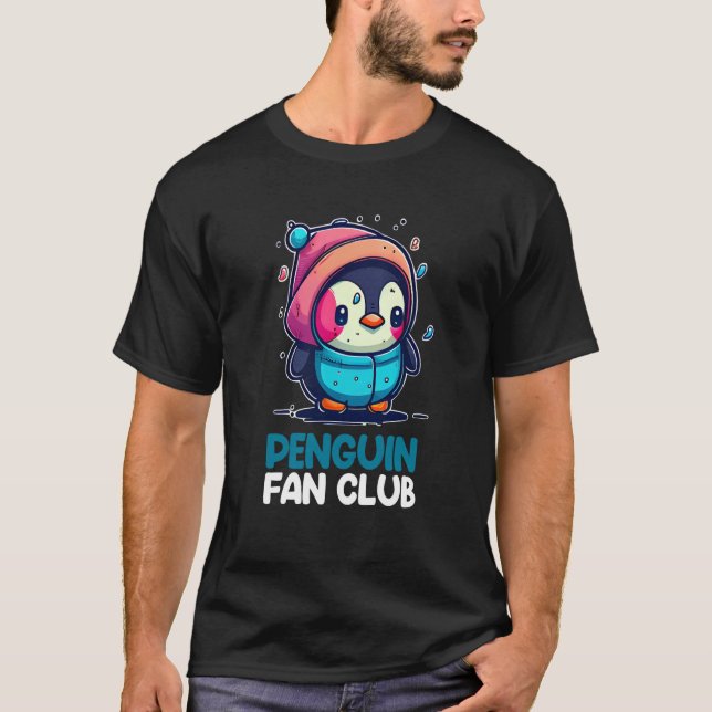 Camiseta Penguin Fan Club Penguin Kids Boys Girls (Frente)