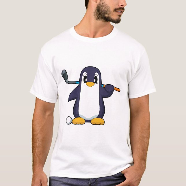 Camiseta Penguin Golf clube de golfe (Frente)