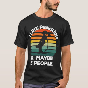 Camiseta Penguin l Vintage Eu gosto de pinguins e talvez tr