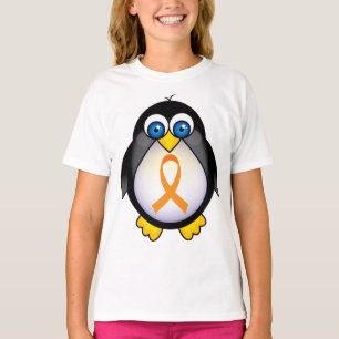 Camiseta Penguin Laranja Fita De Presente De Consciência