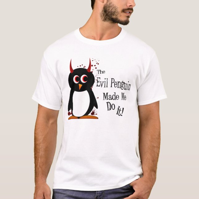 Camiseta Penguin™ mau fez-me fazê-lo (Frente)
