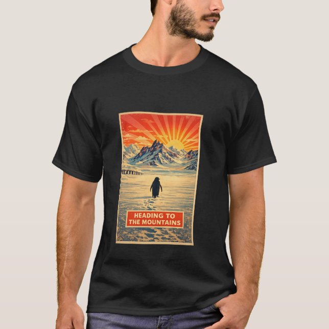 Camiseta penguin mountain tshirt (Frente)
