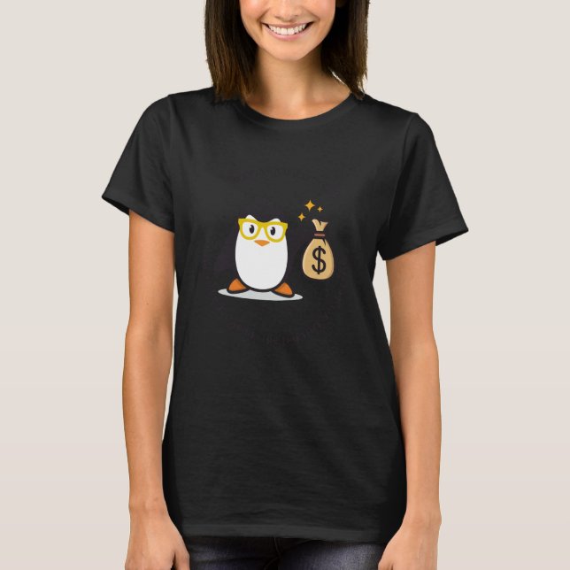 Camiseta penguin penguins cute bird money (Frente)