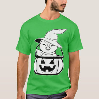 Camiseta Penguin Pumpkin Preguiçoso Halloween Costume Jack 