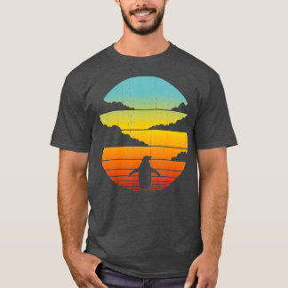 Camiseta Penguin Retro Vintage 60 anos 70 Homens Presentes