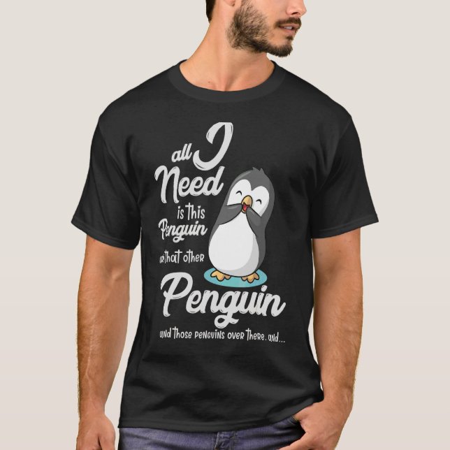 Camiseta Penguin Ropa Hombre Party Decorações Kids Pinguin (Frente)