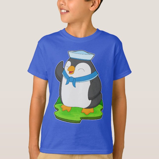 Camiseta Penguin Sailor Hat (Frente)