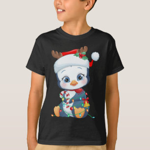 Camiseta Penguin Santa Hat Pinguin Pinguim de Natal Amante 