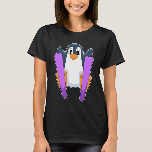 Camiseta Penguin Skier Ski (Frente)