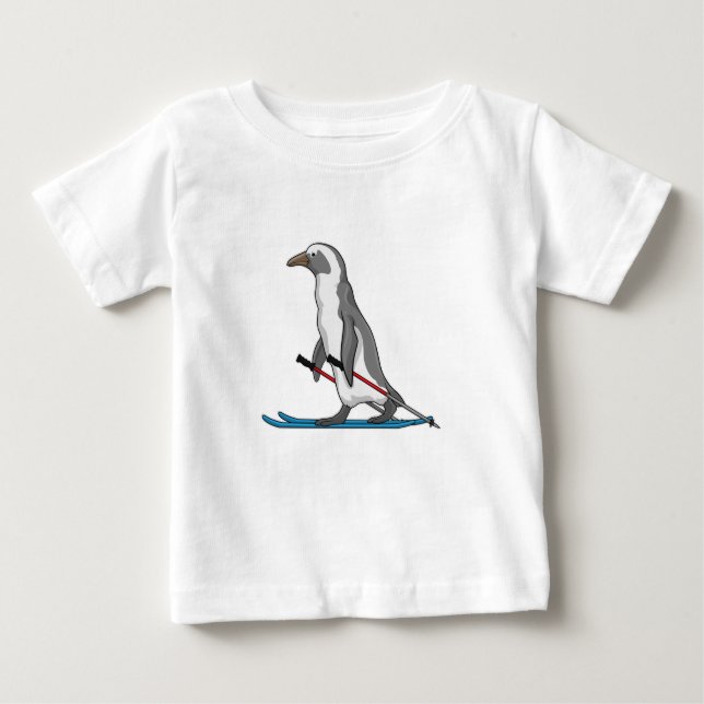 Camiseta Penguin Skier Ski (Frente)