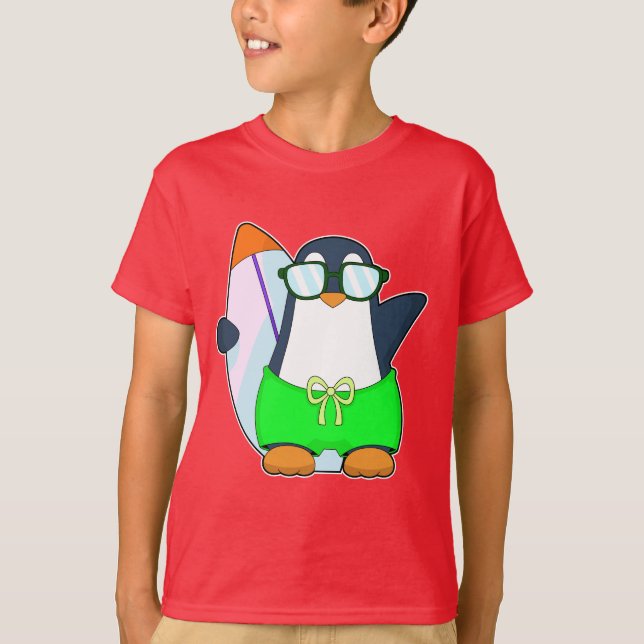 Camiseta Penguin Summer Surfboard (Frente)
