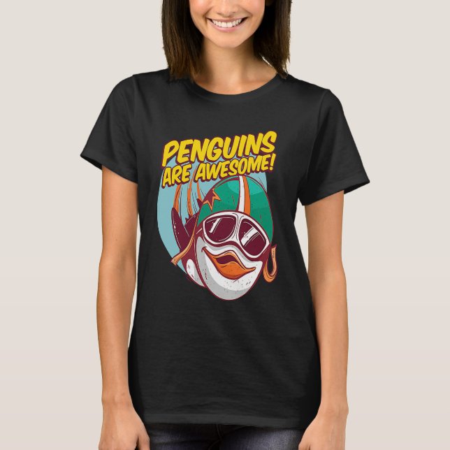 Camiseta Penguins Are Awesome Penguins Polar Animals (Frente)