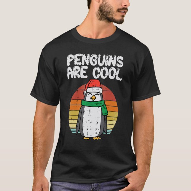 Camiseta Penguins Are Cool  Animal Christmas Xmas Men Women (Frente)
