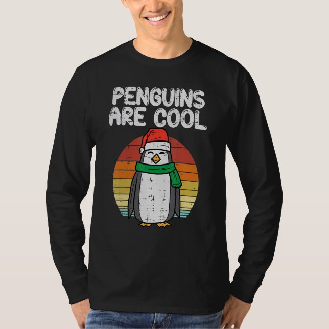 Camiseta Penguins Are Cool  Animal Christmas Xmas Men Women (Frente)