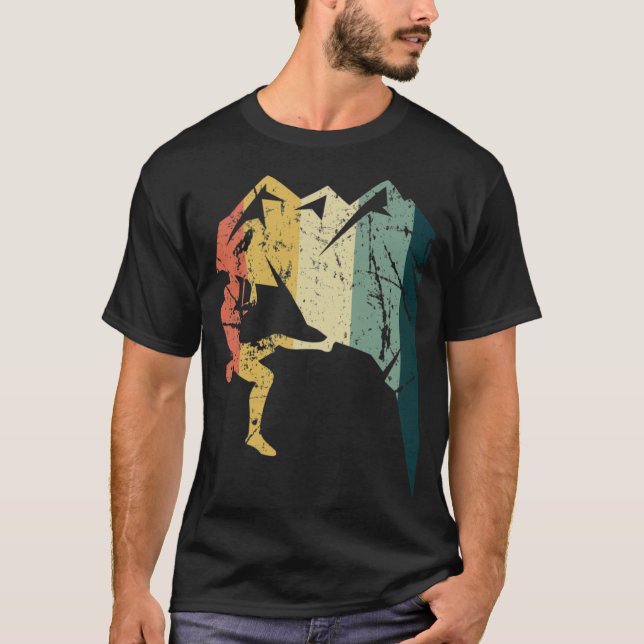 Camiseta Penhasco de escalada em rocha família (Frente)