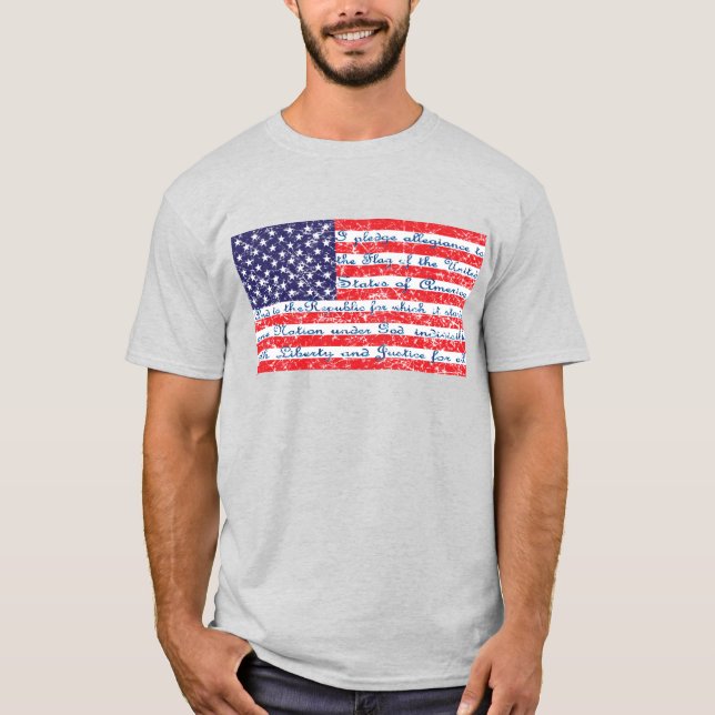 Camiseta Penhor de Alegação EUA Flag (Frente)