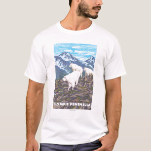 Camiseta Península olímpica, cabras de WashingtonMountain
