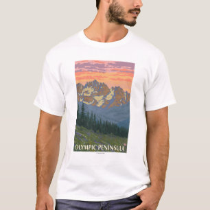 Camiseta Península olímpica, flores de WashingtonSpring
