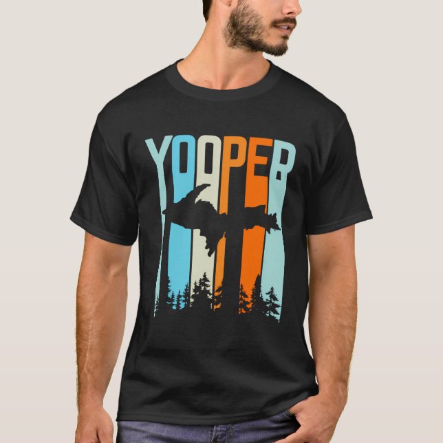Camiseta Península Superior Retro Yooper Hooded (Frente)