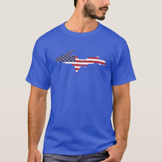 Camiseta Península Superior UP American Flag Yooper EUA