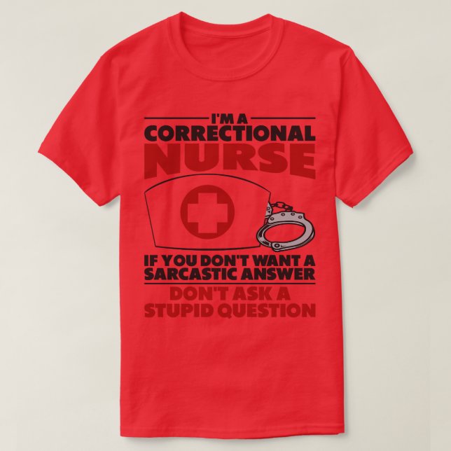Camiseta Penitenciária de Enfermagem Corretiva (Frente do Design)