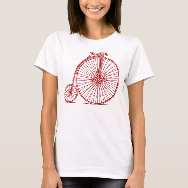 Camiseta Penny Farthing - Ruby Red (Frente)