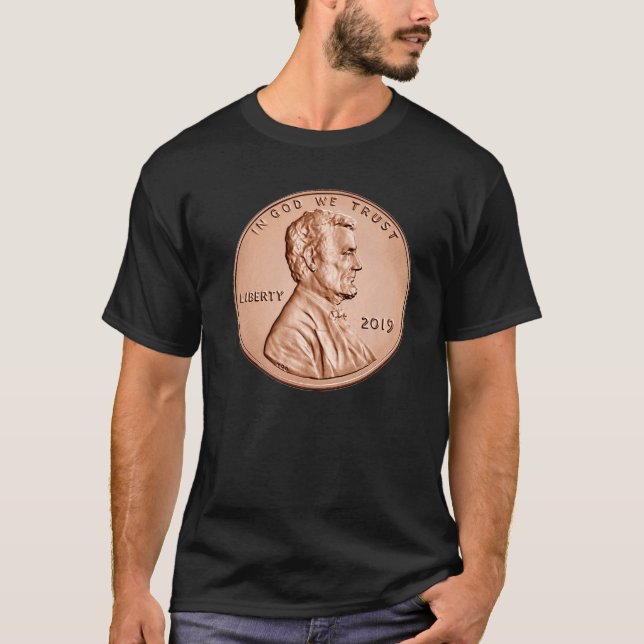 Camiseta Penny Lincoln USA Moedas 1 Centavo 2019 América (Frente)
