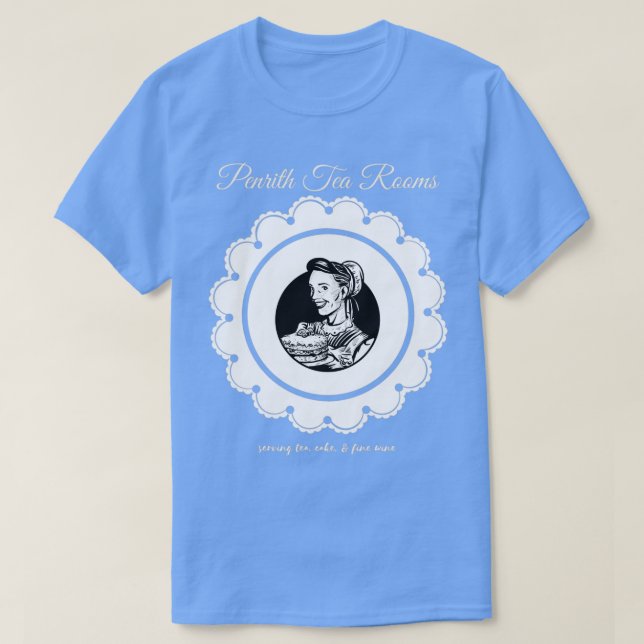 Camiseta Penrith Tea Rooms Tea and Cake and Fine Wine Engli (Frente do Design)